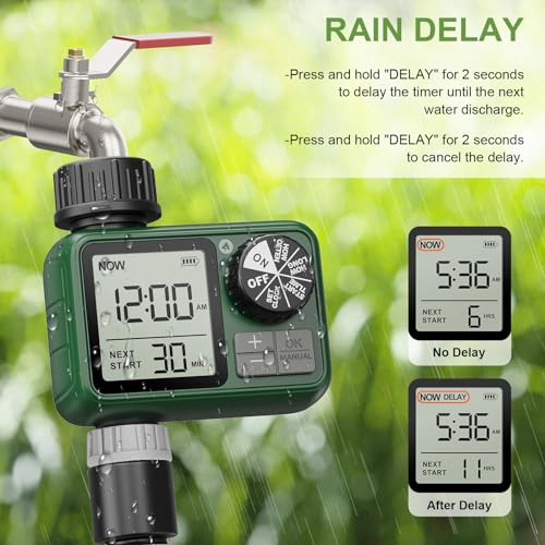 Water Timer for Outdoor Garden Hose, Sprinkler Timer for Garden - style: 1 Outlet-2 Pack
