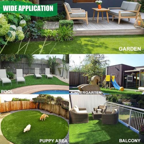Artificial Grass Turf 1.38" Custom Sizes,1FTx20FT Realistic Synthetic Grass Mat Lawn,Astroturf Faux Indoor Outdoor Landscape for Patio, Garden, Yard, Balcony - size: 1x20FT