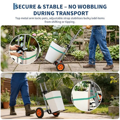 Garvee Plant Caddy with Wheels, 175 LBS Capacity - color: Gray