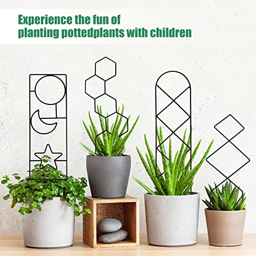 Wellsign 15.94Inch Plant Trellis for Climbing Plants Indoor Outdoor - size: Black-Metal-Trellis02