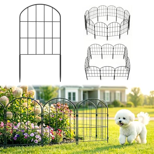 20.58ft (L) x 24in (H) Decorative Garden Fence Panels - Animal Barrier Fence No Dig Fencing Rustproof Metal Wire Edging Panel Border Apply to Dog Fencing for Yard Outdoor Decor Flower Beds - size: 20.58 ft(L) X 24 in(H) ,19 pack