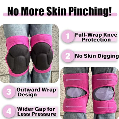 Women' s Work Knee Pads Adjustable - Thick Foam Padding, Pink Extra Large - color: Pink, size: X-Large