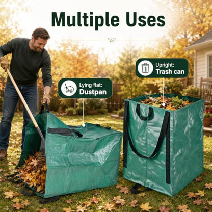2Pack 48-Gallon Reusable Yard Waste Bags,Leaf Collector Bags with Handles