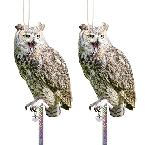 2PCS Flat Fake Owl Plastic Owls to Scare Pigeon - color: Gray Owl 2pcs