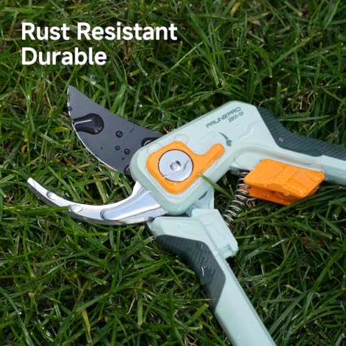 PrunePro® 3 Pack Garden Pruning Shears Set - 8" Bypass Prunes 7" Garden Scissors 27"-35" Extendable Hedge Shears Effortless Cut Stainless Steel Sharp Blade Arthritis Friendly Plant Clippers