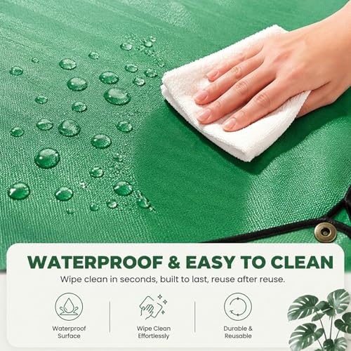 Repotting Mat,Waterproof Plastic Potting Mat,Gardening for Indoor Plant Transplanting,Dirt Control,Soil Change,Gift for Plant Lovers Green - color: Green