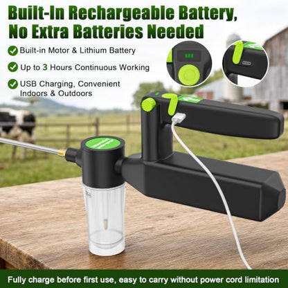Dinftin Electric Diatomaceous Earth Duster, Rechargeable Mini Powder Duster