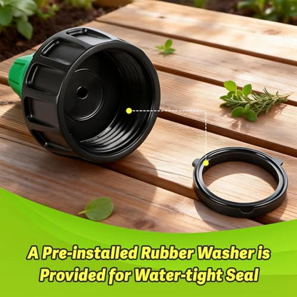 Universal 3/4 Inch Female Pipe Thread to 1/4 Inch Drip Irrigation Tubing Adapter, 6 Pack 1/4 In. Barbed Drip Line x 3/4 In. Faucet PVC Adapter Connect 3/4" FHT Garden Faucet Hose Bibb