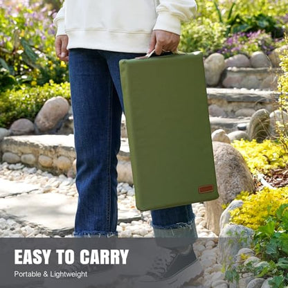 HappyPicnic Extra Thick Kneeling Pad, 1 Pack, Green, 17.5 x 11 x 2in - color: Green