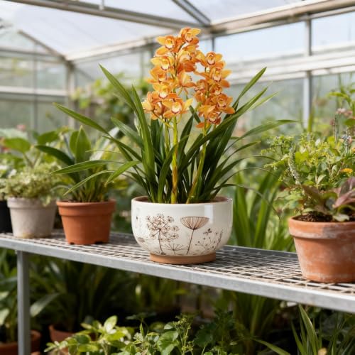 Terracotta Pots, 8+6 Inch Plant Pots, 2 Pcs with Drainage Holes - color: Gadern, size: 8+6 Inch