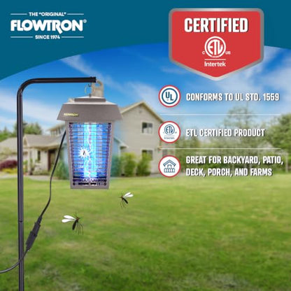 Flowtron Electric Bug Zapper, 1 Acre Outdoor, 40W UV, 5600V Zap, Grey - color: Dorado Grey