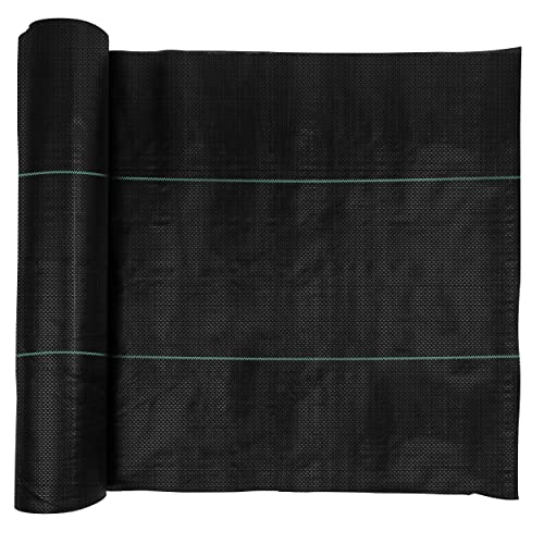 Super Geotextile Woven Geotextile Fabric for Driveway and Road Stabilization, Construction Underlayment, Erosion Control, Commercial Grade 50 Year for Gravel Roads and Pavers (17.5x30) Ships Folded - size: 17.5' x 30'