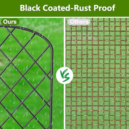 PINPON 19Pack 20ft Garden Fence 24in High Rustproof Metal Barrier Yard - size: 20ft-19pack