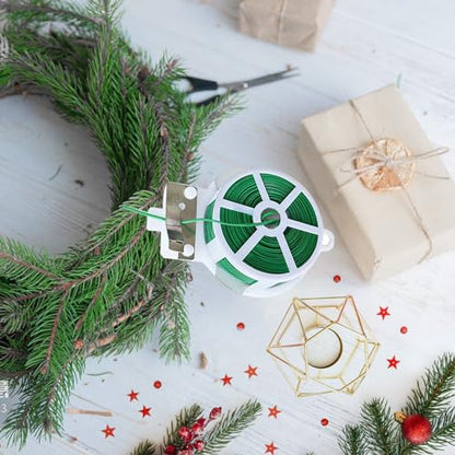 Twist Tie, 328 Feet (100m), green cable ties with Cutter, Garden Plant Ties Reusable, Green Twist Ties for plants Gardening Tomatoes Tie garden ties for plants,garden twist ties flowers Climbing - color: Green