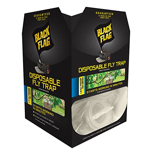 Black Flag Disposable Fly Trap, Attracts All Major Fly Species , 12 Pack - size: 12 Pack