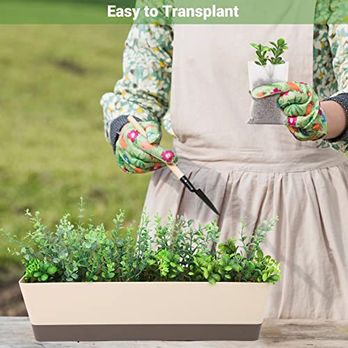GREANER 400 PCS Plant Nursery Bags, 3.5"x4.7" Biodegradable White Pots for Plants, Fabric Seedling Grow Bags for Indoors and Outdoors Use - size: 3.5"x4.7"/400pcs