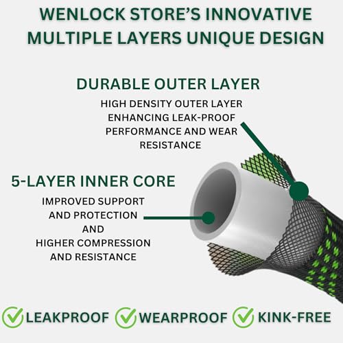 Garden Hose 75 ft, Lightweight, Sturdy Metal Nozzle 9 Spray, Heavy Duty, Leakproof Flexible Water Hose, Durable Multiple Layers, Solid Brass Connectors