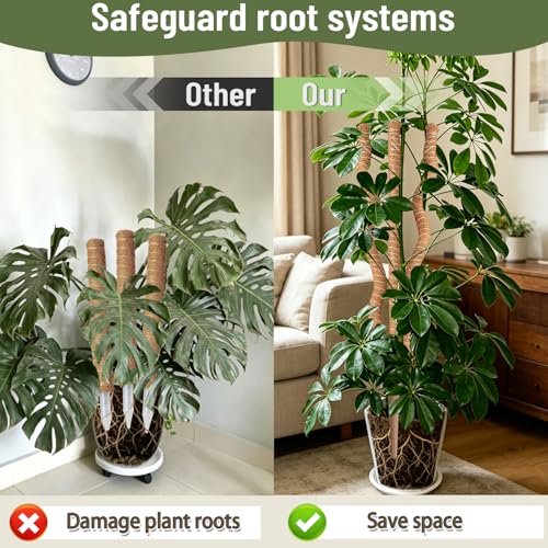 3-in-1 Moss Pole, Bendable 30IN Monstera Plant Support for Indoor-1 Pack
