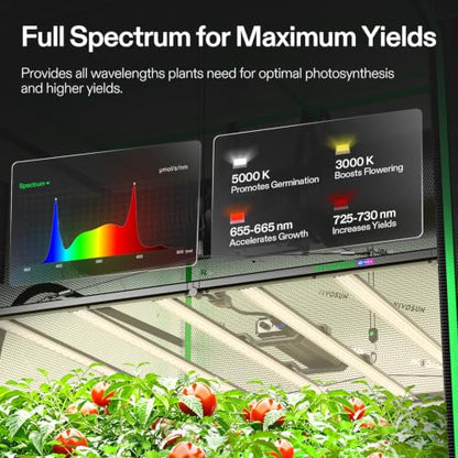 VIVOSUN GIY 5x5 Smart Grow Tent Kit WiFi-Integrated 750W LED Grow System - size: 60"x60"x80"