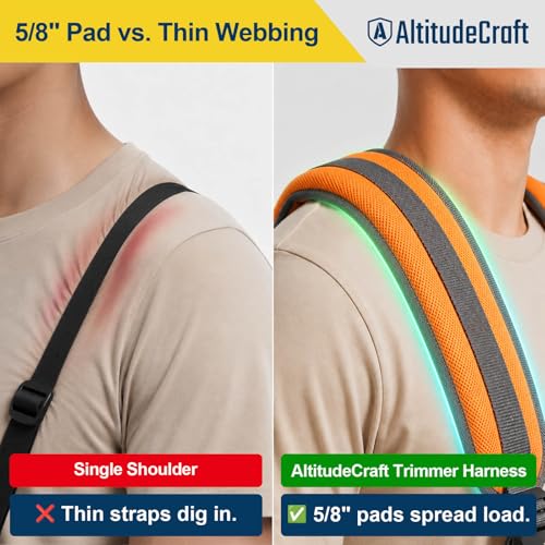 2-in-1 Weed Eater Handle Extension and Trimmer Harness Kit - size: Pro-Grade Trimmer Kit