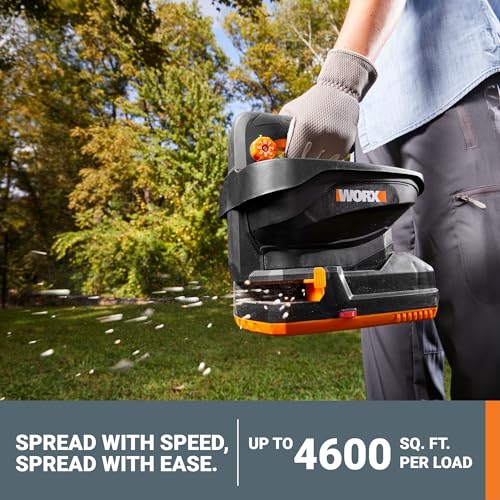 WORX Cordless Broadcast Spreader, 20V Seed Spreader, WG869.9 - style: Tool Only