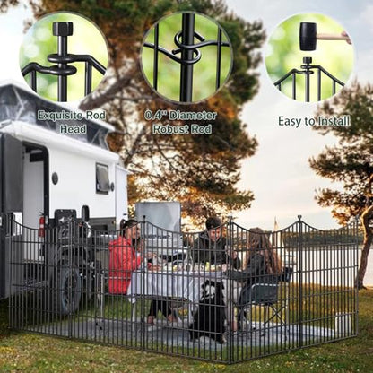 No Dig Dog Fence Outdoor for Yard, 32 in(H) X 23.6 ft(L) - size: 32 in(H) X 23.6 ft(L)