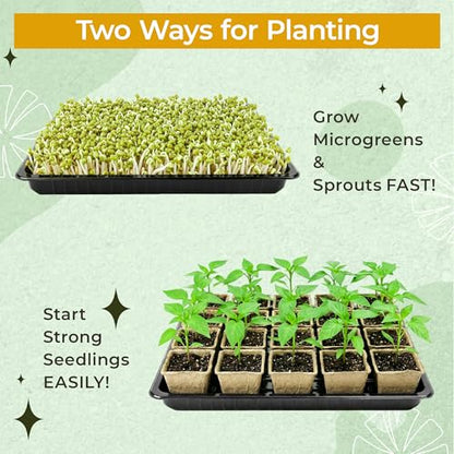 100 Pcs Square Nursery Pots, 5 Pcs Seed Starter Tray, 2.6 inch Nursery Pots with Tray, Plastic Starter Pots for Planting Seeds, Reusable Seed Starting Pots with Drainage Holes (Kraft Paper) - style: kraft paper