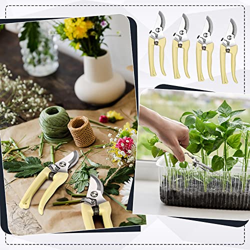 Chumia 30 Pack Garden Shears Flower Clippers for Plant Cutting, Beige - color: Beige