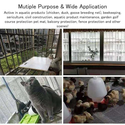 Plastic Mesh Fence Roll 15.7" x32.9', Heavy Duty Chicken Wire Barrier for Chicken Coop & Garden Fencing, Animal Enclosure (Dogs/Rabbits), No Tools Needed Easy Install (Black)