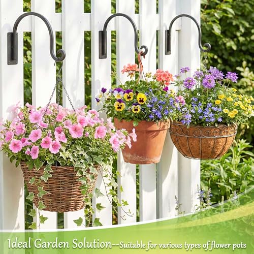 Heavy Duty Plant Hanger Bracket 4-Packs, Outdoor Metal Plant Hangers - size: 1A-8“ 4PCs