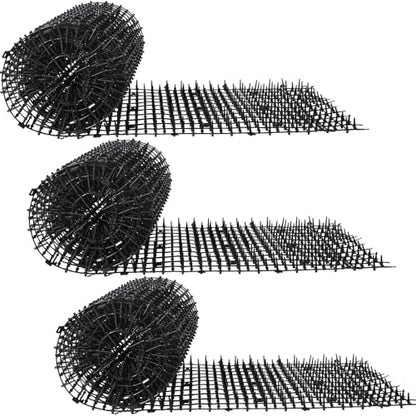 Abbylike 3 Pack 6.5 ft Cat Repellent Mat with Soft Spikes, Black - color: Black