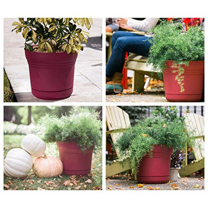 Bloem Saturn Planter with Saucer, 10", Calypso (SP1027) - color: Calypso, size: 10"