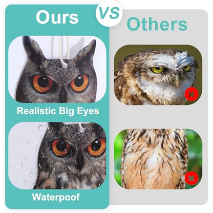 5PCS Flat Fake Owl to Scare Pigeon Woodpecker - color: Brown Owl 5pcs