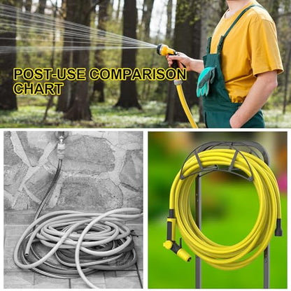 Suchek Garden Hose Holder, Upgraded 4 Spikes Water Hose Holder, Heavy Duty Hose Stand Holds 150ft Hose, Freestanding Hose Hanger, Hose Storage Organizer for Outside Yard Lawn (Black) - style: 4 Spikes-Black