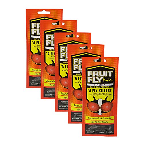Fruit Fly BarPro – Vapor-Activated Insect Control Strip – Better Than Fruit Fly Traps – Kills Flies, Gnats, Roaches, Mosquitoes, and More – Odorless, 4 Month Protection - size: 5 Pack