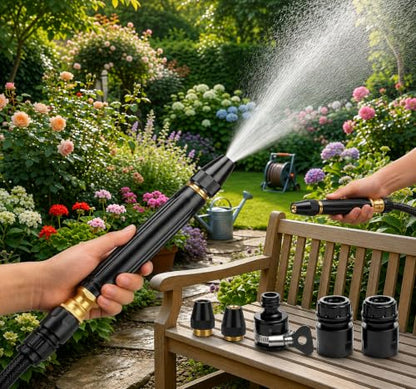 High Pressure Hose Nozzle, Metal Sprayer, 3/4" GHT for US Garden Hoses