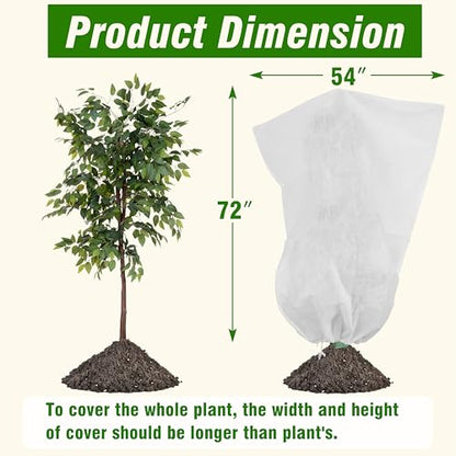 Gardzen 5-Pack Heavy Duty Plant Covers Freeze Protection, 54”×72” - size: 54” × 72”