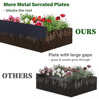 33ft Galvanized Steel Landscape Edging, 10-Pack 6"x40" Hammer-in No Dig - size: 10 Pack( 40" L x 6" H )