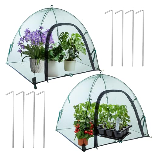 2pack Pest Guard Cover,22.8x22.8x22.8 Inches Garden Mesh Plant Cover Insect Bird Barrier Netting Mesh Outdoor Mesh Plant Enclosure Plant Tent Cover Pest Protection Guard for Fruit Vegetables - color: Green-22.8*22.8*22.8