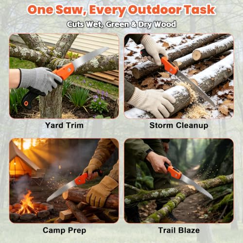 Hand Saw for Wood Cutting Foding Pruning Saw Branch Cutter for Tree 7 Inch