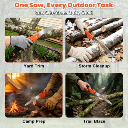 Hand Saw for Wood Cutting Foding Pruning Saw Branch Cutter for Tree 7 Inch