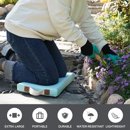 HappyPicnic Waterproof Garden Kneeling Pad, 2in Thick, Green, 1 Pack - color: Blue Green