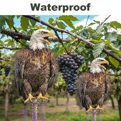Fake Eagle to Keep Pigeon Woodpecker Away, 2 Pack Flat Cardboard Fake Eagle with Reflective Tape to Scare Animals Away for Outdoor Garden Balcony Window Patio Backyard - color: 2pcs-eagle