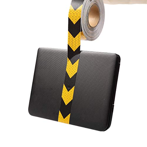 AISEY Reflective Safety Tape (Gold Yellow/Black, 2" x30ft) - style: Gold Yellow/ Black