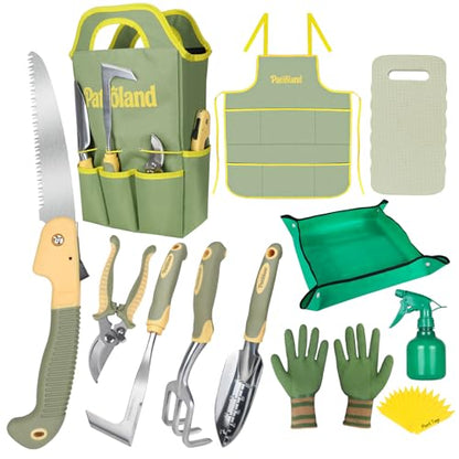 Green Garden Tools Set 26-Piece, Gardening Gifts for Women Men - color: green-26pcs