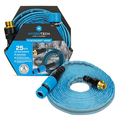 HydroTech FLATJACKET Lightweight Garden Hose 5/8 in x 25 ft, Blue - size: 25 Feet