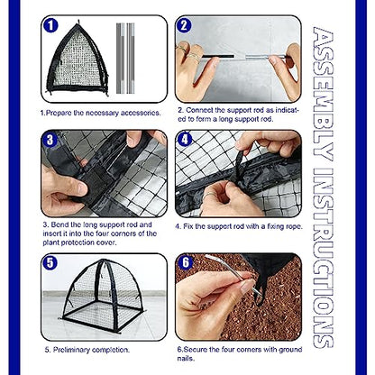 Strawberry Plant Protector,22 x22 x 22 Inch Cloche Dome for Plants