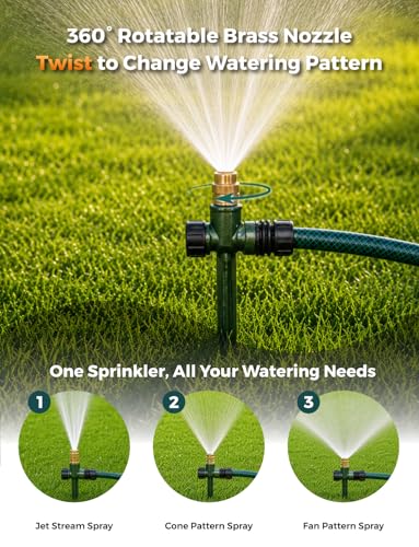2 Pack Small Garden Sprinklers, Metal Sprinkler for Small Areas - color: Green 2pcs