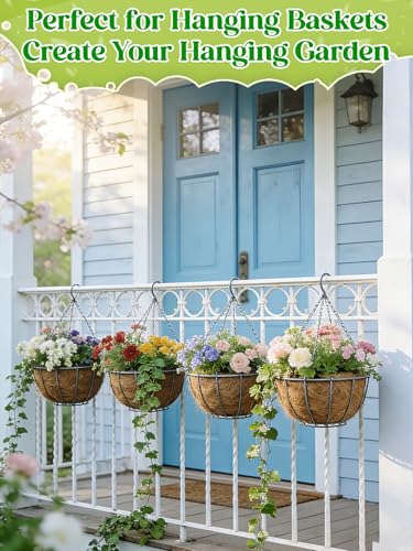 ANPHSIN 4Pcs 18inch Coconut Liners for Hanging Baskets Planters - size: 18in