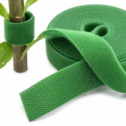 Plant Ties, 20mm 82ft Reusable Hook and Loop Plant Ties, Green Garden Tape for Climbing Plants, Flexible Plant Support Tape